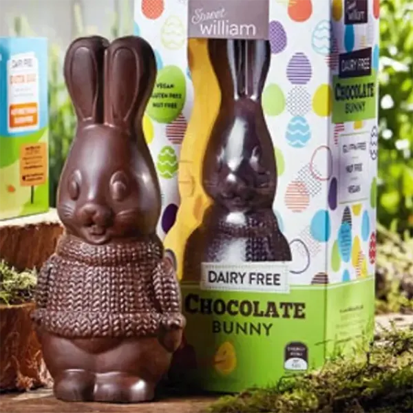 Sweet William, Dairy Free Chocolate Bunny (DF/GF/V), 120g - Healthy Snacks NZ