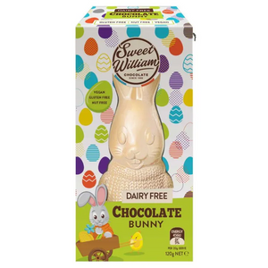 Sweet William, Dairy Free White Chocolate Bunny, 120g - Healthy Snacks NZ