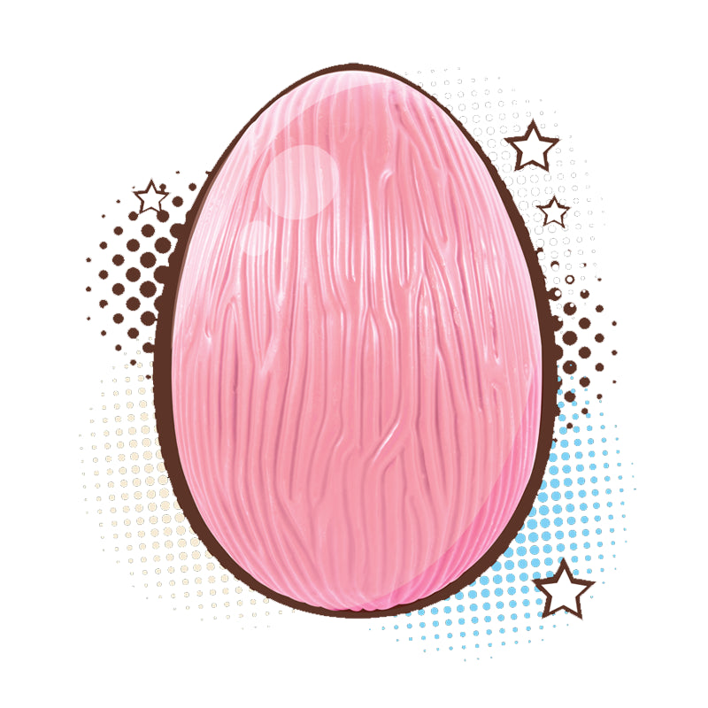 Sweet William, Bubblegum Flavoured Hollow VEGAN Easter Egg (V/DF/GF), 140g - Healthy Snacks NZ