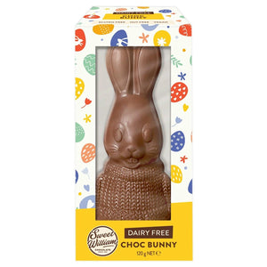 Sweet William, Dairy Free Chocolate Bunny (DF/GF/V), 120g - Healthy Snacks NZ
