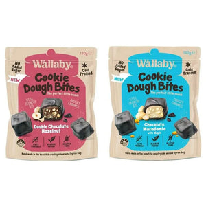 Wallaby Cookie Dough Bites Chocolate Bites (GF/V), 130g - Healthy Snacks NZ