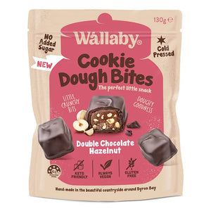 Wallaby Cookie Dough Bites Chocolate Bites (GF/V), 130g - Healthy Snacks NZ