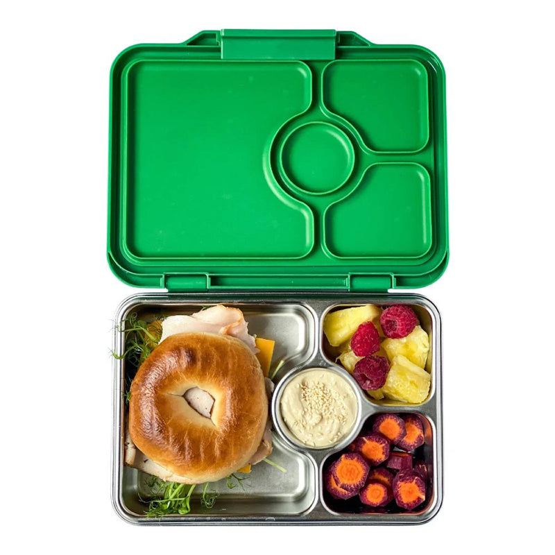 Yumbox Prêt, Stainless Steel 4 Compartment Lunchbox - Healthy Snacks NZ