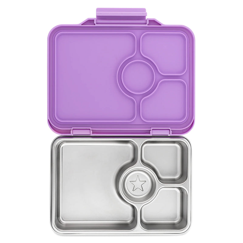 Yumbox Prêt, Stainless Steel 4 Compartment Lunchbox - Healthy Snacks NZ