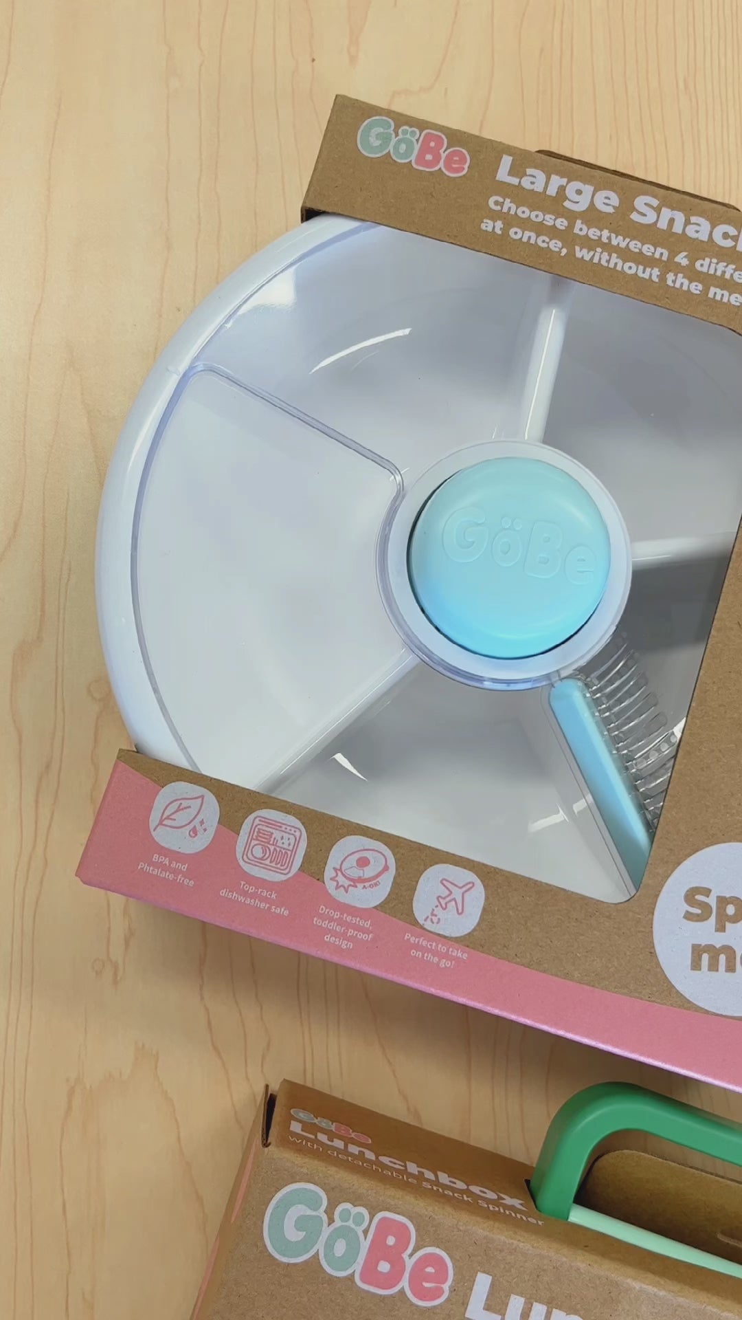 GoBe Lunchbox & Snack Spinner, Assorted - Healthy Snacks NZ