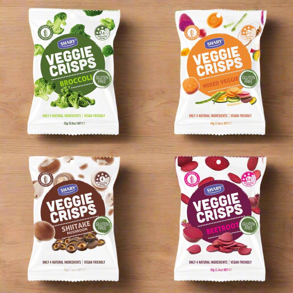Shary Veggie Crisps (GF/DF/V) - Healthy Snacks NZ