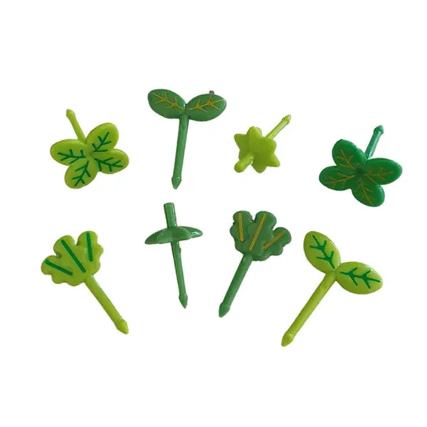 (8pc) 3D Food Picks, Garden Leaves - Healthy Snacks NZ