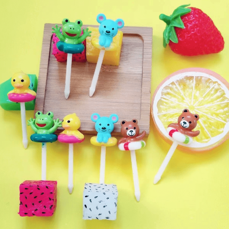(8pc) 3D Food Picks, Frog