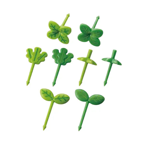 (8pc) 3D Food Picks, Garden Leaves - Healthy Snacks NZ