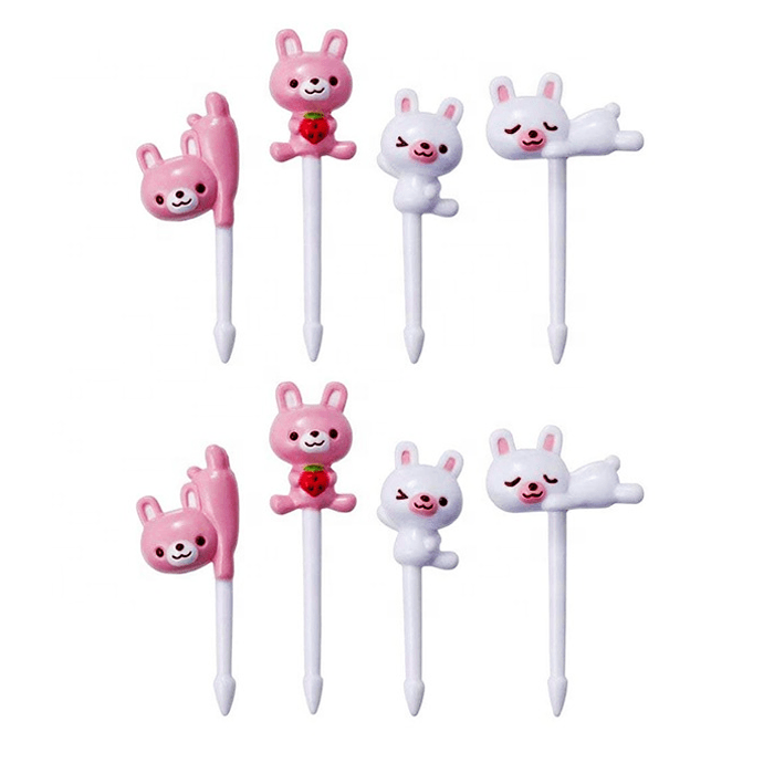 (8pc) 3D Food Picks, Bunny - Healthy Snacks NZ