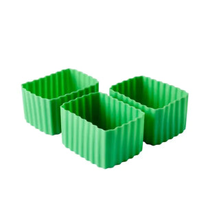 (3pc) Little Lunch Box Co, Bento Cups, Rectangular Small, Green - Healthy Snacks NZ