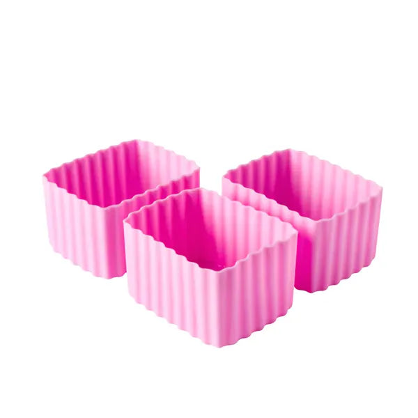 (3pc) Little Lunch Box Co, Bento Cups, Rectangular Small, Pink - Healthy Snacks NZ
