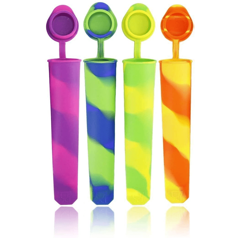 (4pc) Popsicle Silicone Moulds Ice Pop Maker