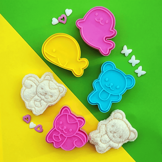 (4pc) Animals Sandwich Cutters Set - Healthy Snacks NZ