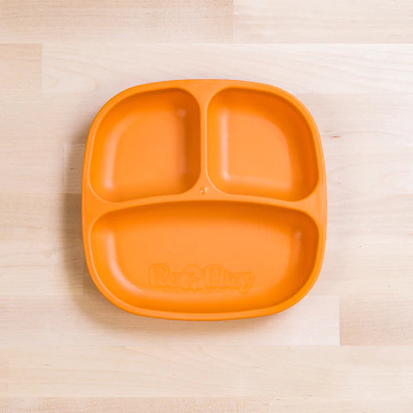 Re-Play Divided Plate Orange - Healthy Snacks NZ