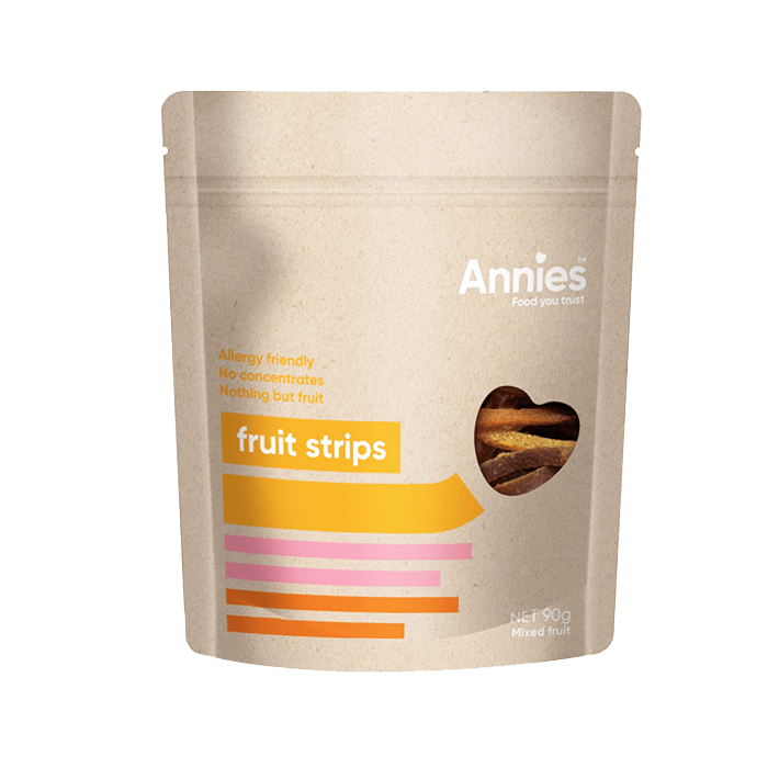 Annies, Fruit Strips (GF/DF/V), 90g *** BBD 28/02/25 ***