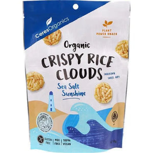 Ceres Organics, Crispy Rice Clouds Sea Salt Sunshine - Healthy Snacks NZ
