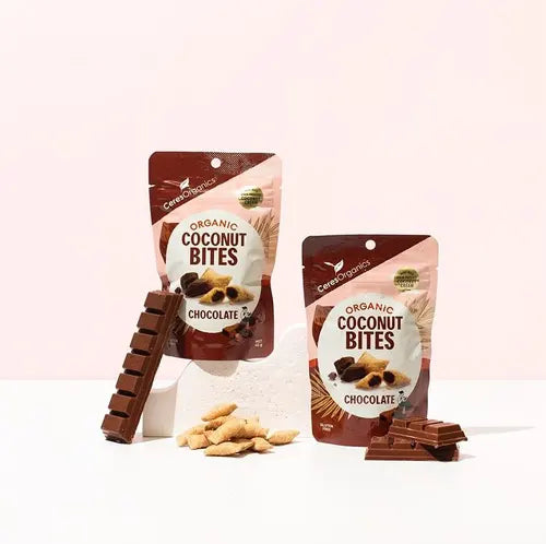 Organic Chocolate Filled Coconut Bites (GF/DF), 60g - Healthy Snacks NZ