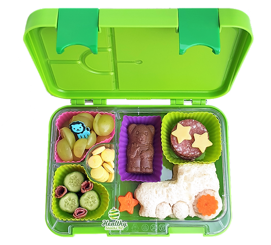 Leakproof Convertible Bento 6 Lunchbox, Green - Healthy Snacks NZ