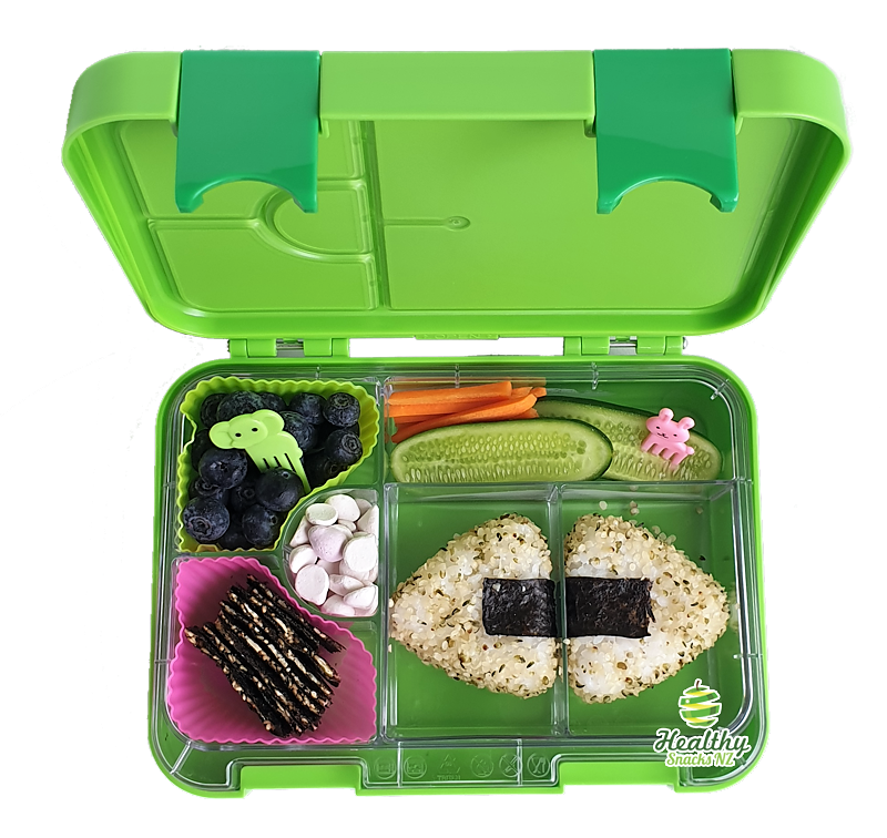 Leakproof Convertible Kids Bento 6 Lunchbox – Green - Healthy Snacks NZ - Buy Online NZ