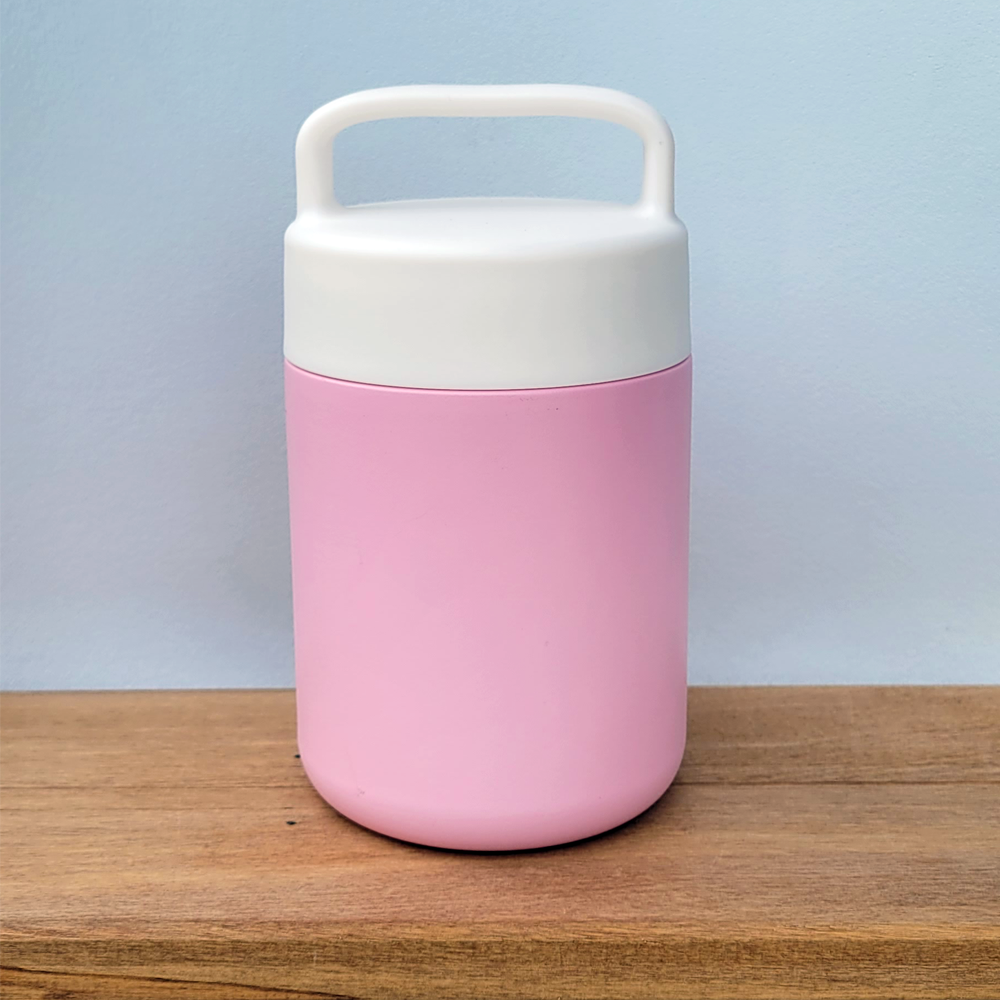 Food Jar, Kids Insulated Thermos, Pink - Healthy Snacks NZ