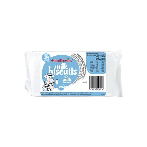 Healtheries Milk Biscuits, Vanilla - Healthy Snacks NZ - Free Shipping