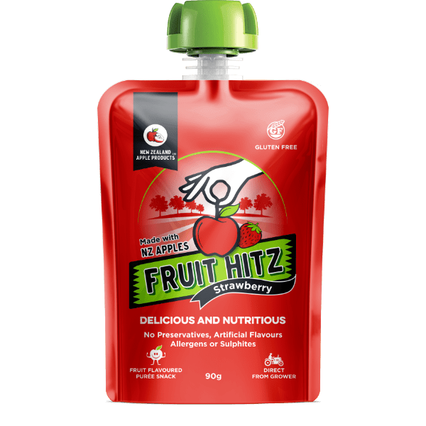 Healthy Snacks NZ - Fruit Hitz, Strawberry - Puree Snacks for Kids