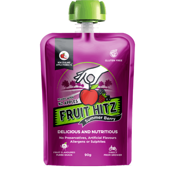 Healthy Snacks NZ - Fruit Hitz, Summer Berry - Puree Snacks for Kids