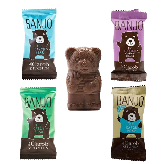 Healthy Snacks NZ - The Carob Kitchen, Carob Bear, Multiple Flavours