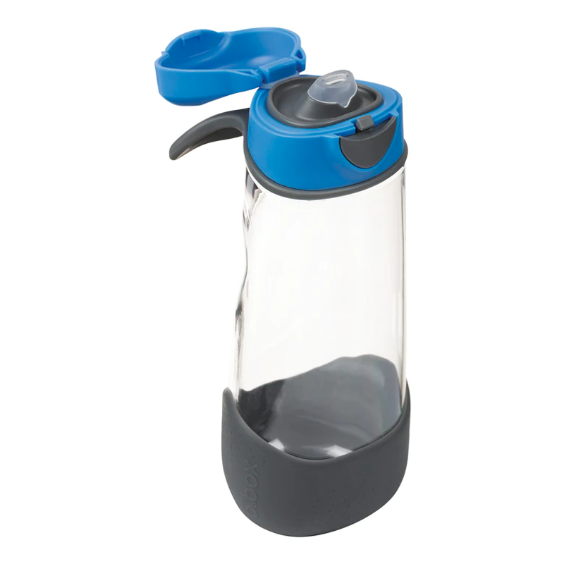 B.Box Sport Spout Bottle, 600ml, Blue Slate - Healthy Snacks NZ