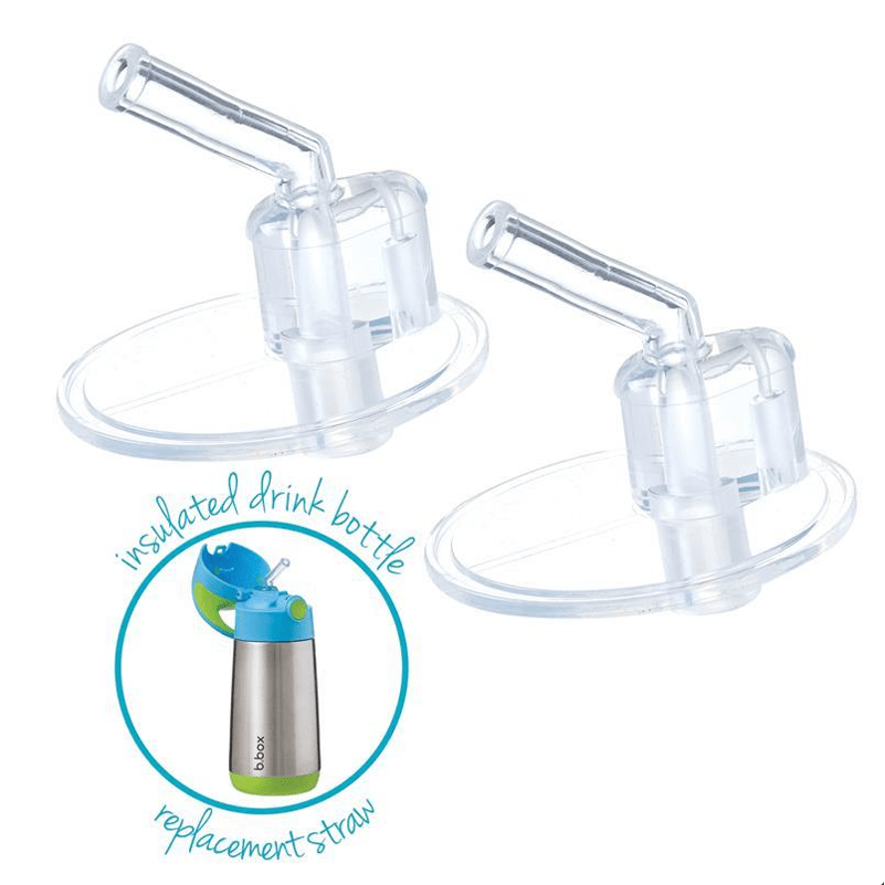 2pk B.Box Insulated Drink Bottle Replacement Straw Tops