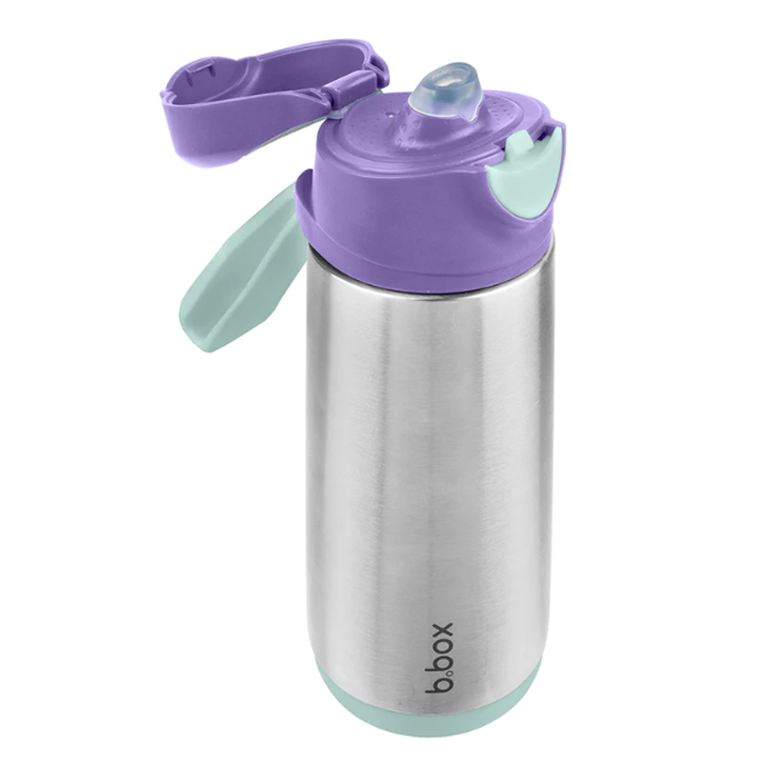 500ml insulated sport spout bottle, lilac pop - Healthy Snacks NZ