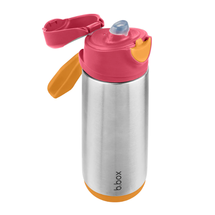 500ml insulated sport spout bottle, strawberry shake - Healthy Snacks NZ