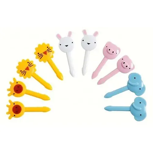 (10pc) Bento Food Picks, Animals - Healthy Snacks NZ