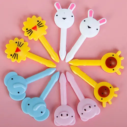 (10pc) Bento Food Picks, Animals - Healthy Snacks NZ