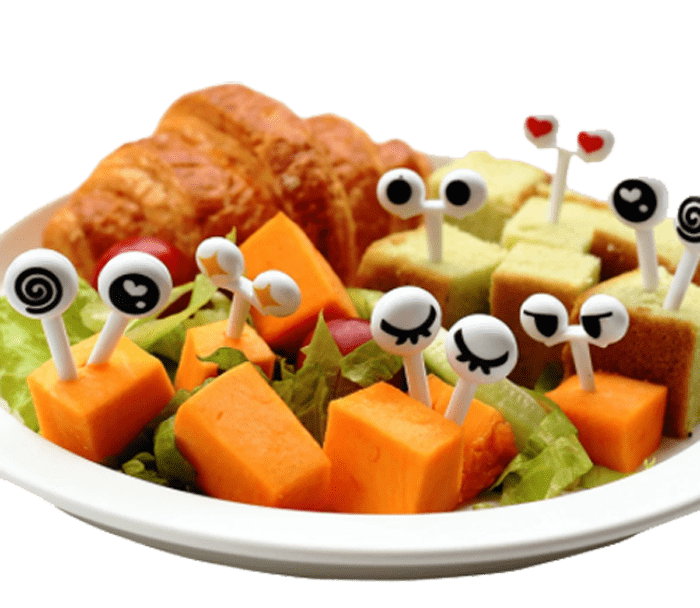 (10pc) Food Picks, Googly Eyes - Healthy Snacks NZ