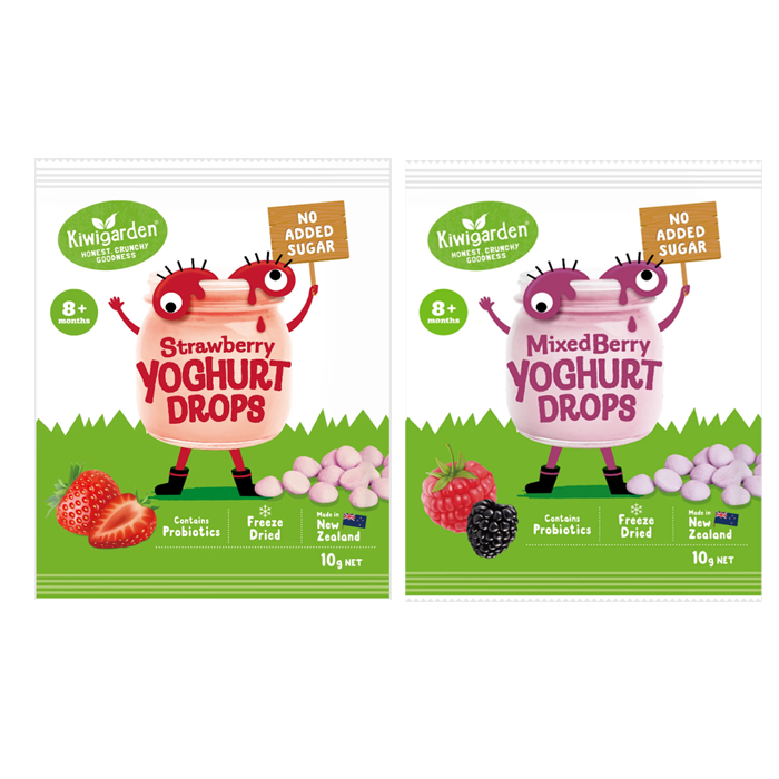 Kiwigarden, No Added Sugar Yoghurt Drops (GF), 10g - Healthy Snacks NZ
