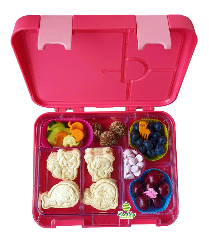 Maxi Leakproof Bento 6 Lunch box Pink - Healthy Snacks NZ