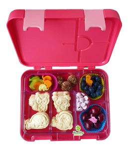 Maxi Leakproof Bento 6 Lunch box Pink - Healthy Snacks NZ