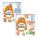 Load image into Gallery viewer, Little Bellies, Organic Biscuits. No sugar added, all natural, organic. New Packaging. Healthy Snacks NZ.
