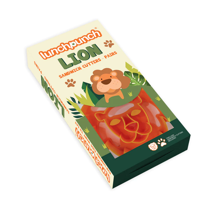 Lunch Punch, 2pc Sandwich Cutters, Lion - Healthy Snacks NZ
