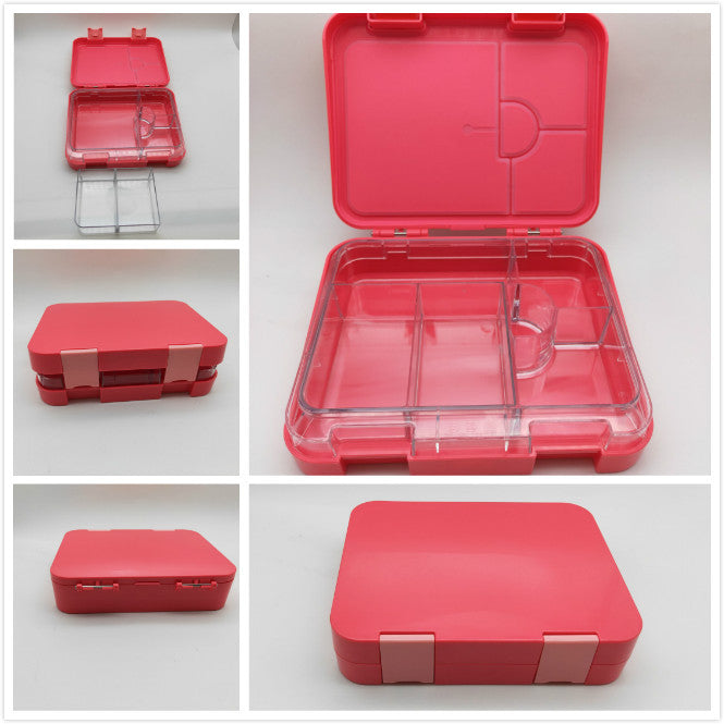 Maxi Leakproof Bento 6 Lunch box Pink - Healthy Snacks NZ - Order Online