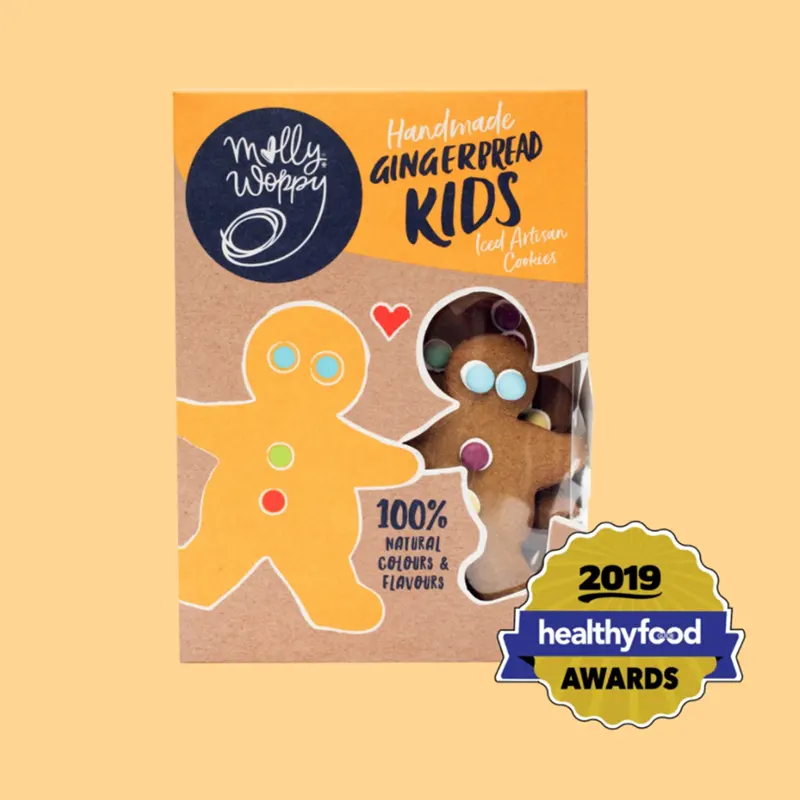 Molly Woppy, Artisan Gingerbread Kids, 125g - Healthy Snacks NZ