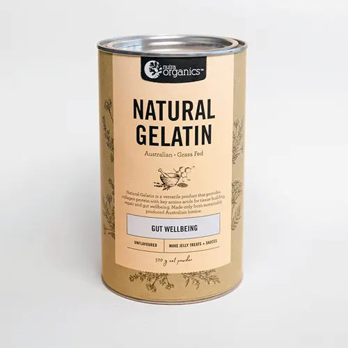 Nutra Organics, Natural Gelatin, 250g/500g - Healthy Snacks NZ