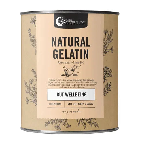 Nutra Organics, Natural Gelatin, 250g/500g - Healthy Snacks NZ