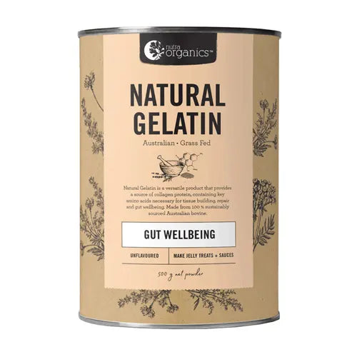 Nutra Organics, Natural Gelatin, 250g/500g - Healthy Snacks NZ