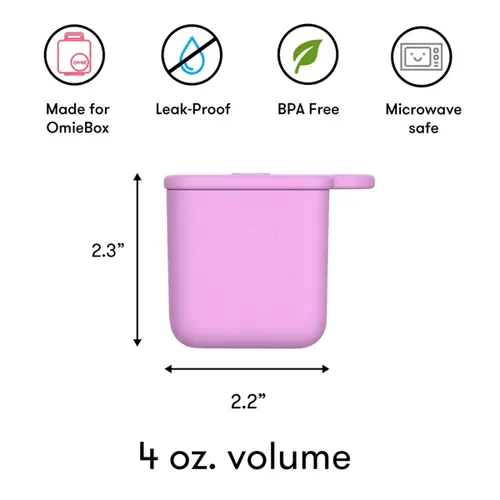 (2pc) OmieBox Silicone Dip Containers, Assorted Colours - Healthy Snacks NZ