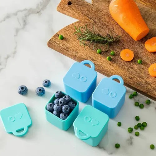 (2pc) OmieBox Silicone Dip Containers, Assorted Colours - Healthy Snacks NZ