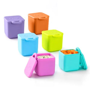 (2pc) OmieBox Silicone Dip Containers, Assorted Colours - Healthy Snacks NZ