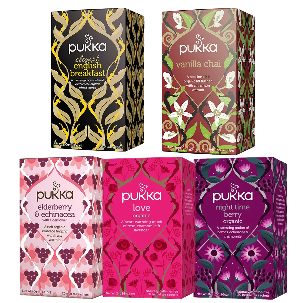 Pukka Organic Tea, Assorted Flavours - Healthy Snacks NZ